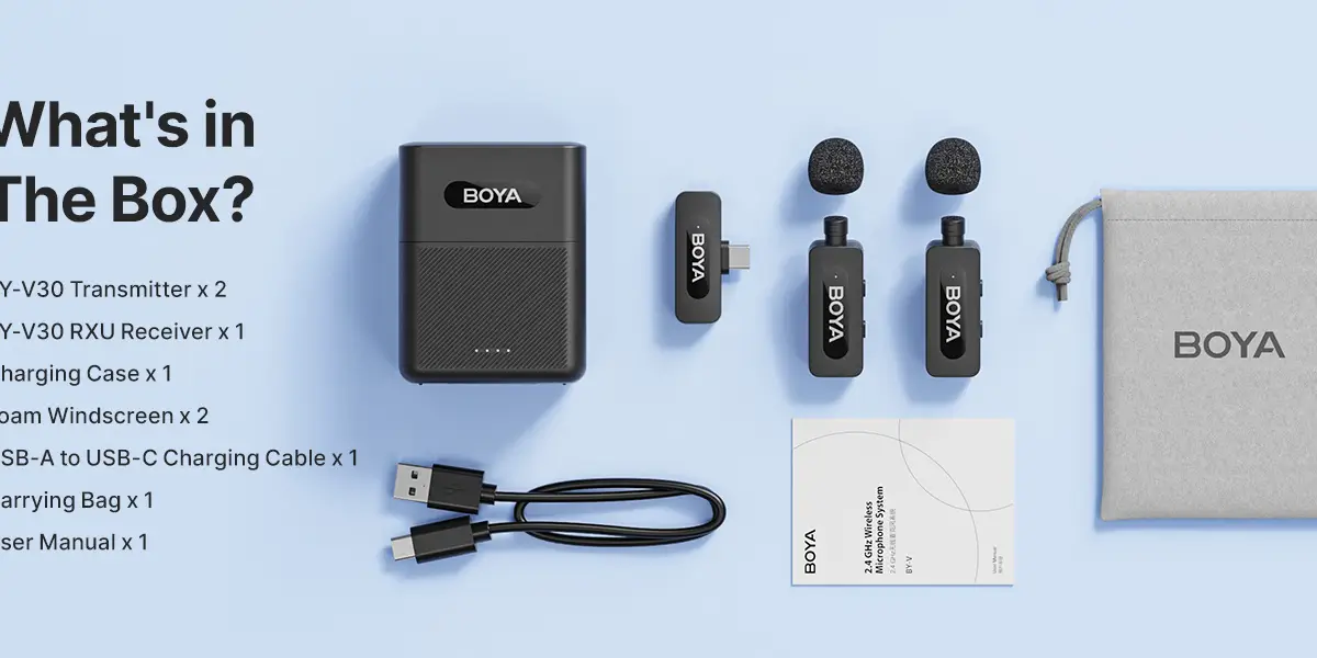 BOYA BYV35 2.4 GHz Dual Channel Wireless Microphone for Camera (2).webp